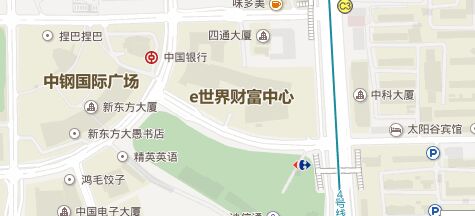 中关村e世界财富中心地图